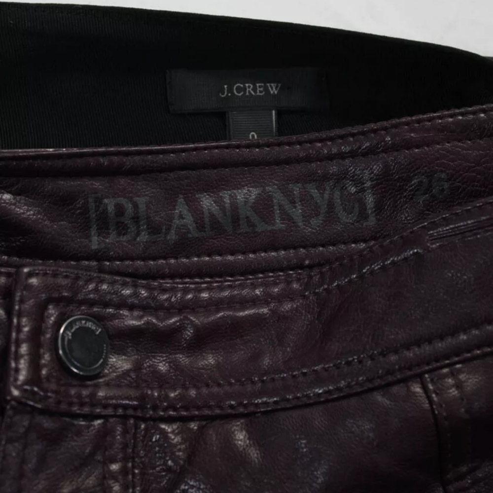 MINI SKIRT PURPLE BLACK FAUX LEATHER SIZE 26 LOT 2 - Picture 5 of 5